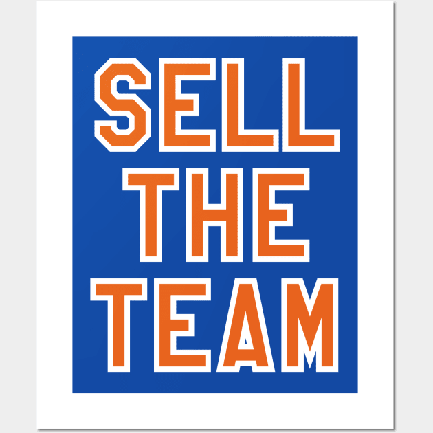 NY Sell The Team - Blue Wall Art by KFig21